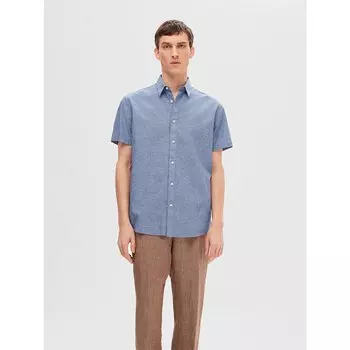 Рубашка с коротким рукавом Selected Regnew, синий