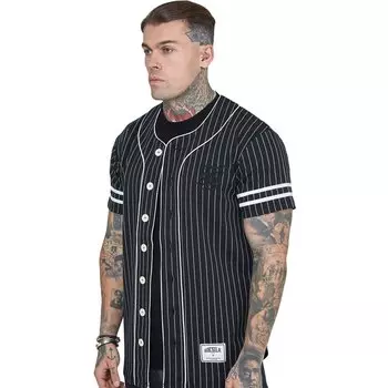 Рубашка с коротким рукавом Siksilk Baseball, черный