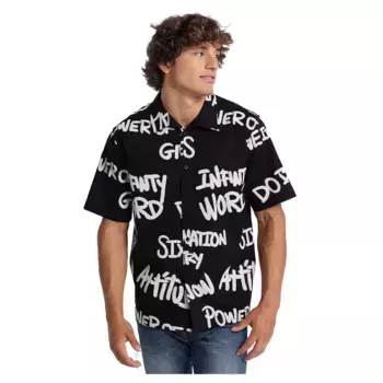 Рубашка с коротким рукавом Six Valves 8396, черный