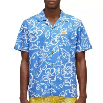 Рубашка с коротким рукавом Sundek Hibiscus, синий