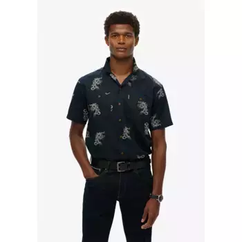 Рубашка с коротким рукавом Superdry Beach, синий