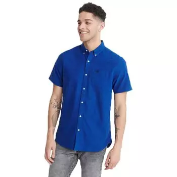 Рубашка с коротким рукавом Superdry Classic University Oxford, синий