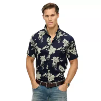 Рубашка с коротким рукавом Superdry Hawaiian Print, синий