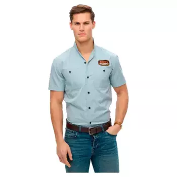 Рубашка с коротким рукавом Superdry Mechanic, синий