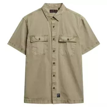 Рубашка с коротким рукавом Superdry Military, коричневый
