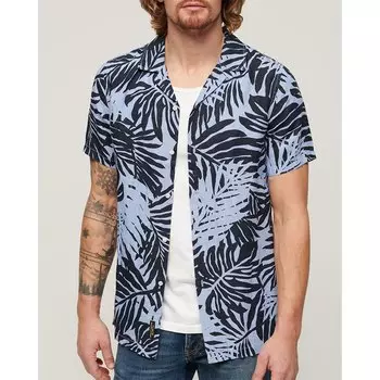 Рубашка с коротким рукавом Superdry Open Collar Print, Разноцветный