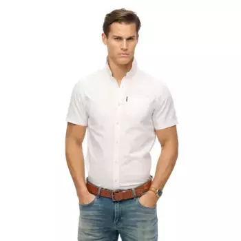 Рубашка с коротким рукавом Superdry Oxford, белый