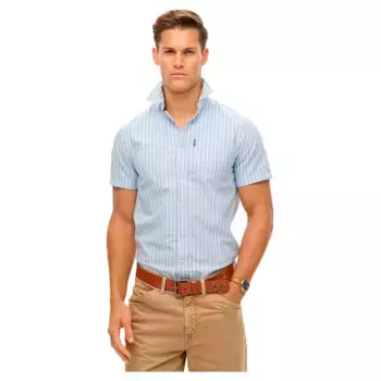 Рубашка с коротким рукавом Superdry Oxford, синий