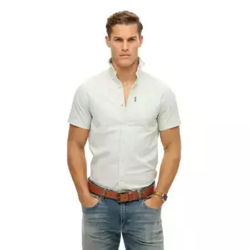 Рубашка с коротким рукавом Superdry Oxford, зеленый