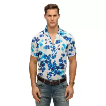 Рубашка с коротким рукавом Superdry Print, белый