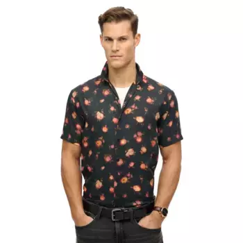 Рубашка с коротким рукавом Superdry Print, черный