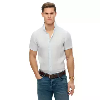 Рубашка с коротким рукавом Superdry Sd Embroidered Vacation Linen, белый