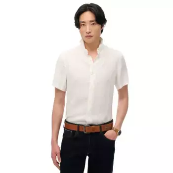 Рубашка с коротким рукавом Superdry Sd Embroidered Vacation Linen, белый