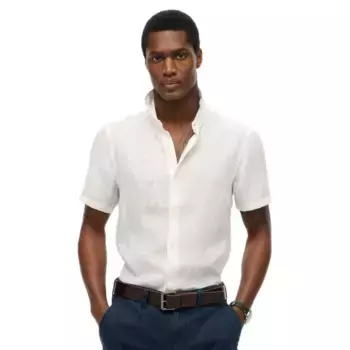 Рубашка с коротким рукавом Superdry Vacation Linen, белый