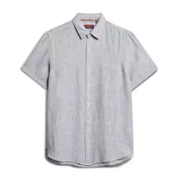 Рубашка с коротким рукавом Superdry Vacation Linen, серый