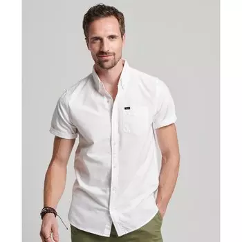 Рубашка с коротким рукавом Superdry Vintage Oxford, белый