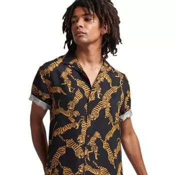 Рубашка с коротким рукавом Superdry Vintage Revere, разноцветный