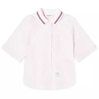 Рубашка с коротким рукавом Thom Browne Box Pleat Short Sleeve Shirt, розовый