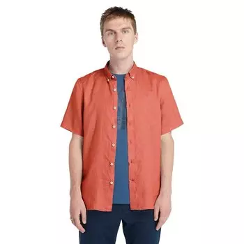 Рубашка с коротким рукавом Timberland Mill Brook Linen, оранжевый