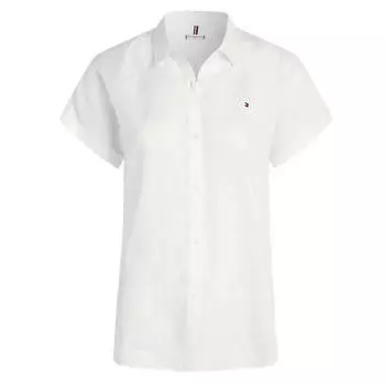 Рубашка с коротким рукавом Tommy Hilfiger Linen, белый