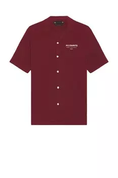 Рубашка с коротким рукавом underground Allsaints, красный