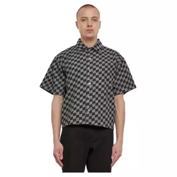 Рубашка с коротким рукавом Urban Classics Laser Check Printed Boxy, черный