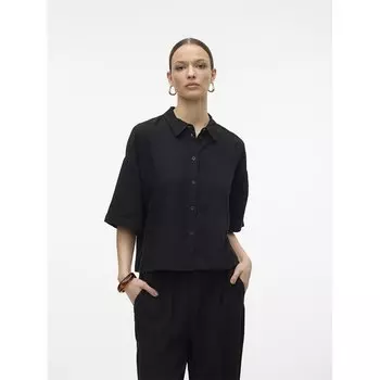 Рубашка с коротким рукавом Vero Moda Linn 2/4, черный