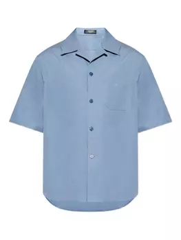Рубашка с коротким рукавом Versace, синий