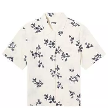 Рубашка с коротким рукавом Ymc Vegas Short Sleeve Embroidered Shirt, темно-синий