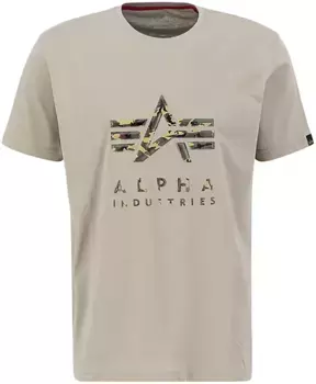 Рубашка с короткими рукавами Alpha Industries "Camo PP T", цвет Vintage Sand