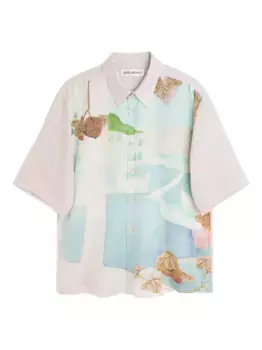 Рубашка с короткими рукавами Beyond с графическим принтом OUR LEGACY, розовый