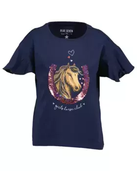 Рубашка с короткими рукавами Blue Seven "kl Md T-Shirt, круглый вырез", цвет Ultramarin Orig