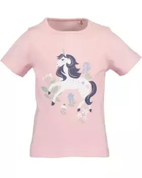 Рубашка с короткими рукавами Blue Seven "kl Md T-Shirt, круглый вырез", розовый