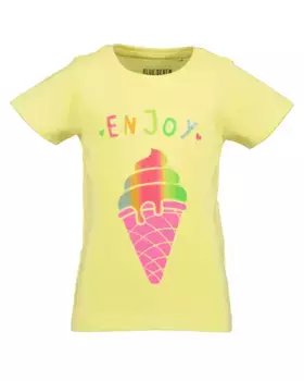 Рубашка с короткими рукавами Blue Seven "kl Md T-Shirt, круглый вырез", цвет Zitrone Orig