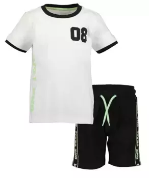 Рубашка с короткими рукавами Blue Seven "kl Kn комплект из 2 шт.: футболка+шорты", белый