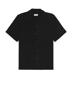 Рубашка с короткими рукавами Canty букле Saturdays Nyc, черный