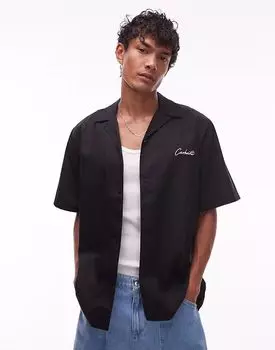 Рубашка с короткими рукавами Carhartt WIP delray черного цвета