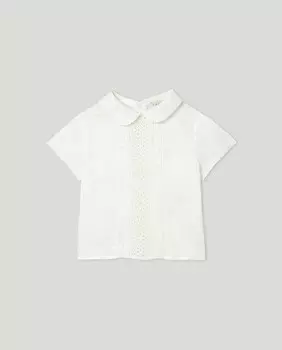 Рубашка с короткими рукавами для мальчика с вышивкой Coconut El Corte Ingls, светло-бежевый