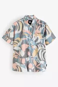 Рубашка с короткими рукавами для пляжного клуба Quick Quiksilver, синий