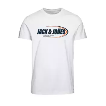 Рубашка с короткими рукавами для подростков Jack & Jones «JCORAY BRANDING TEE SS CREW NECK FST JNR» Jack & Jones Junior, белый