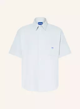 Рубашка с короткими рукавами ebronn, комфортный крой Hugo Blue, голубой