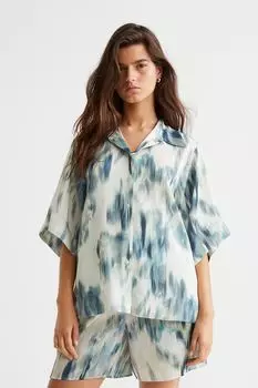 Рубашка с короткими рукавами H&amp;M, синий/с рисунком