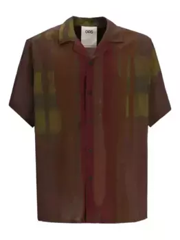 Рубашка с короткими рукавами и абстрактным принтом OAS Company, коричневый