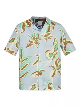 Рубашка с короткими рукавами и цветочным принтом Paul Smith, синий