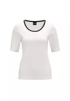 Рубашка с короткими рукавами и контрастной окантовкой Madeleine, мультиколор