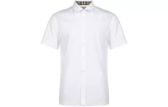 Рубашка с короткими рукавами и логотипом Burberry Monogram, белый