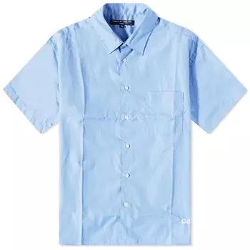 Рубашка с короткими рукавами и логотипом Comme des Garons Homme, синий