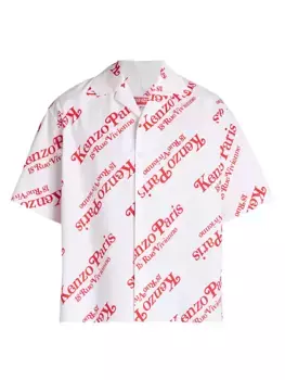 Рубашка с короткими рукавами и логотипом Kenzo By Verdy Kenzo, цвет off white