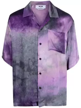 Рубашка с короткими рукавами и логотипом MSGM, фиолетовый