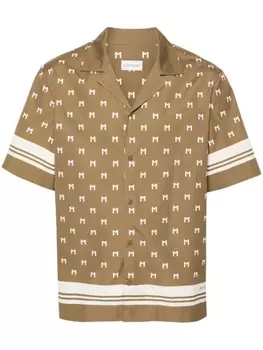 Рубашка с короткими рукавами и монограммой Moncler, зеленый